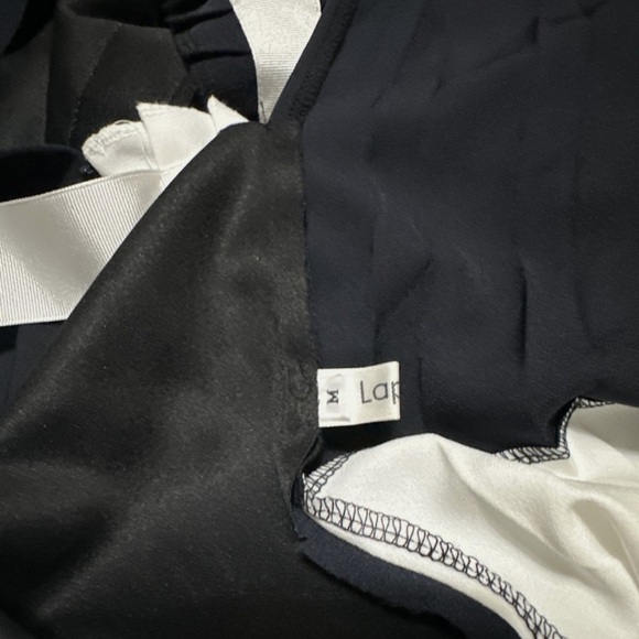 Chic One Shoulder Black and White Dress - Picture 14 of 16